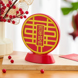 Maxbell Chinese Wedding Double Happiness Crafts Creative Decorations for Bedroom Red