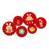 Maxbell Chinese Decoration Wall Sticker Decals Paper Flowers Fan for Bedroom Decor style A