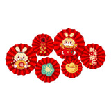 Maxbell Chinese Decoration Wall Sticker Decals Paper Flowers Fan for Bedroom Decor style A