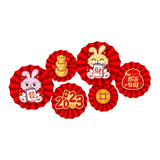 Maxbell Chinese Decoration Wall Sticker Decals Paper Flowers Fan for Bedroom Decor style C