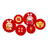 Maxbell Chinese Decoration Wall Sticker Decals Paper Flowers Fan for Bedroom Decor style D