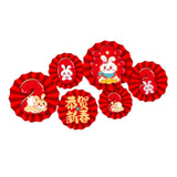 Maxbell Chinese Decoration Wall Sticker Decals Paper Flowers Fan for Bedroom Decor style E
