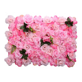 Maxbell Flower Panels silk Floral Backdrop for Wedding Stage Pink