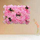 Maxbell Flower Panels silk Floral Backdrop for Wedding Stage Pink