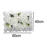 Maxbell Flower Panels silk Floral Backdrop for Wedding Stage White