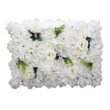 Maxbell Flower Panels silk Floral Backdrop for Wedding Stage White