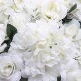 Maxbell Flower Panels silk Floral Backdrop for Wedding Stage White