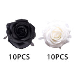 Maxbell 10Pcs Artificial Silk Flower Heads Floral Arrangements for Party Craft Black