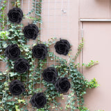Maxbell 10Pcs Artificial Silk Flower Heads Floral Arrangements for Party Craft Black