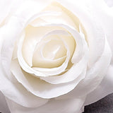 Maxbell 10Pcs Artificial Silk Flower Heads Floral Arrangements for Party Craft White