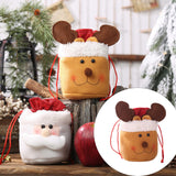 Maxbell Christmas Gift Bag Drawstring Bag Reusable Xmas Gift Present Bag for Holiday Deer
