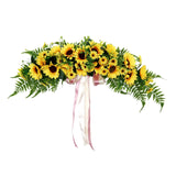 Maxbell 29inch Artificial Sunflower Swag Floral Garland for Wall Fireplace Ornaments