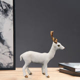 Maxbell Deer Figurines Statue Crafts for Living Room Cabinet Housewarming Gifts Style A