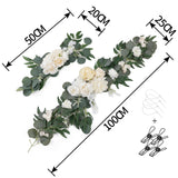 Maxbell Artificial Flowers Swag Wall Decorative Wedding Arch Flowers for Front Door Champagne