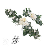 Maxbell Artificial Flowers Swag Wall Decorative Wedding Arch Flowers for Front Door Champagne