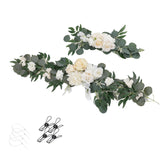 Maxbell Artificial Flowers Swag Wall Decorative Wedding Arch Flowers for Front Door Champagne