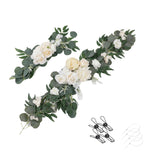 Maxbell Artificial Flowers Swag Wall Decorative Wedding Arch Flowers for Front Door Champagne
