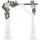 Maxbell Artificial Flowers Swag Wall Decorative Wedding Arch Flowers for Front Door Champagne