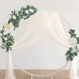 Maxbell Artificial Flowers Swag Wall Decorative Wedding Arch Flowers for Front Door Champagne