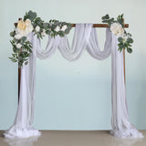 Maxbell Artificial Flowers Swag Wall Decorative Wedding Arch Flowers for Front Door Champagne