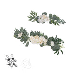 Maxbell Artificial Flowers Swag Handmade Floral Swag Backdrop for Front Door Wedding Champagne