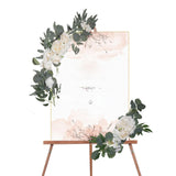 Maxbell Artificial Flowers Swag Handmade Floral Swag Backdrop for Front Door Wedding Champagne