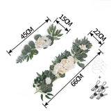 Maxbell Artificial Flowers Swag Handmade Floral Swag Backdrop for Front Door Wedding Champagne