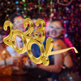 Maxbell 2023 Funny Glasses Eve Party Supplies Photo Prop for Kids Celebration Aureate