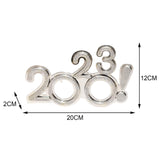 Maxbell 2023 Funny Glasses Eve Party Supplies Photo Prop for Kids Celebration Argent