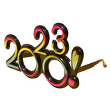 Maxbell 2023 Funny Glasses Eve Party Supplies Photo Prop for Kids Celebration Black