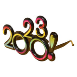 Maxbell 2023 Funny Glasses Eve Party Supplies Photo Prop for Kids Celebration Black