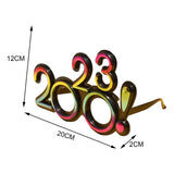 Maxbell 2023 Funny Glasses Eve Party Supplies Photo Prop for Kids Celebration Black