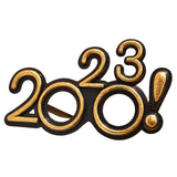 Maxbell 2023 Funny Glasses Eve Party Supplies Photo Prop for Kids Celebration Yellow