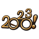 Maxbell 2023 Funny Glasses Eve Party Supplies Photo Prop for Kids Celebration Yellow