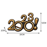 Maxbell 2023 Funny Glasses Eve Party Supplies Photo Prop for Kids Celebration Yellow