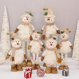 Maxbell Christmas Snowman Figurine Embellishments for Bedroom Party Decoration Pointed Hat