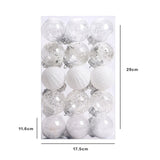 Maxbell 30 Large Christmas Ball Ornaments Baubles for New Year Xmas Holiday white