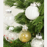 Maxbell 30 Large Christmas Ball Ornaments Baubles for New Year Xmas Holiday white