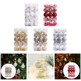 Maxbell 30 Large Christmas Ball Ornaments Baubles for New Year Xmas Holiday white