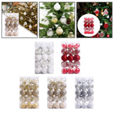 Maxbell 30 Large Christmas Ball Ornaments Baubles for New Year Xmas Holiday white