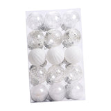 Maxbell 30 Large Christmas Ball Ornaments Baubles for New Year Xmas Holiday white