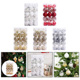 Maxbell 30 Large Christmas Ball Ornaments Baubles for New Year Xmas Holiday white