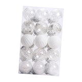 Maxbell 30 Large Christmas Ball Ornaments Baubles for New Year Xmas Holiday white