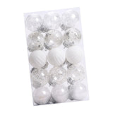 Maxbell 30 Large Christmas Ball Ornaments Baubles for New Year Xmas Holiday white
