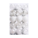 Maxbell 30 Large Christmas Ball Ornaments Baubles for New Year Xmas Holiday white