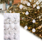 Maxbell 30 Large Christmas Ball Ornaments Baubles for New Year Xmas Holiday white