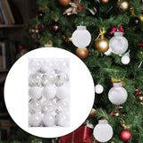 Maxbell 30 Large Christmas Ball Ornaments Baubles for New Year Xmas Holiday white