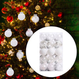 Maxbell 30 Large Christmas Ball Ornaments Baubles for New Year Xmas Holiday white