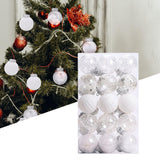 Maxbell 30 Large Christmas Ball Ornaments Baubles for New Year Xmas Holiday white