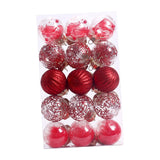 Maxbell 30 Large Christmas Ball Ornaments Baubles for New Year Xmas Holiday red